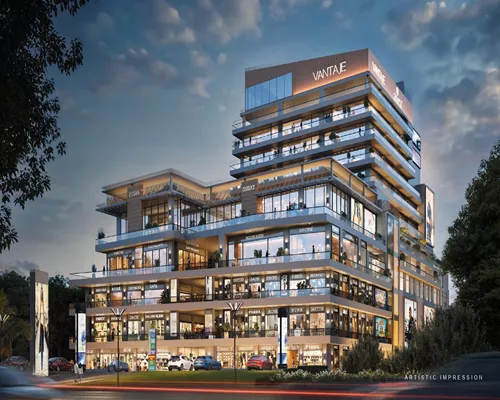 Aura Vantaje new launch commercial mall elevation image